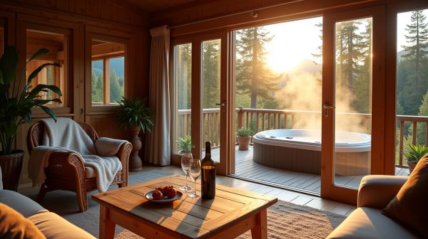 Séjour romantique dans un chalet avec spa aux Vosges